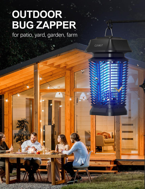 CLEVAST Electric Bug Zapper Outdoor Indoor Mosquito Zapper Fly Traps with UV Light, Bug Lamp for Patio, Yard, Garden