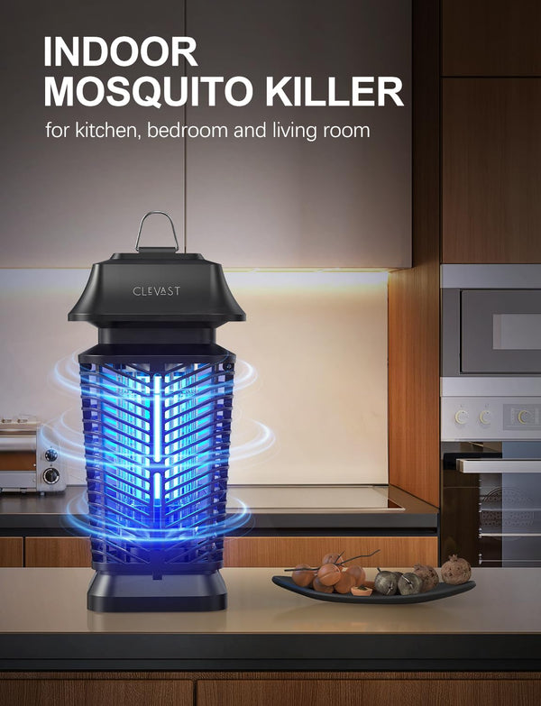 CLEVAST Electric Bug Zapper Outdoor Indoor Mosquito Zapper Fly Traps with UV Light, Bug Lamp for Patio, Yard, Garden