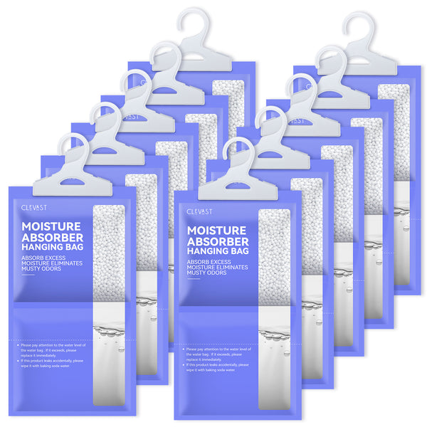 Moisture Absorbers Packets 10 Pack, Dehumidifier Bags for Closet, Hanging Humidity Absorber in Wardrobes, Bedrooms, Bathrooms(230g/pack)