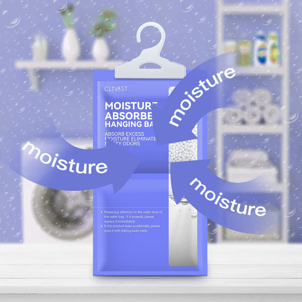 Moisture Absorbers Packets 10 Pack, Dehumidifier Bags for Closet, Hanging Humidity Absorber in Wardrobes, Bedrooms, Bathrooms(230g/pack)