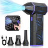 CORTIFY Compressed Air Duster Mini, 130000 RPM Rechargeable Electric Air Duster Cordless with Brushless Motor, 3 Speeds, 5000mAh USB-C Battery,4 Nozzles for Keyboard Cleaning/Laptop/Car/Home/Outdoor