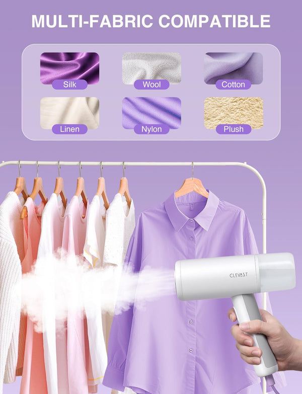 CLEVAST Travel Steamer for Clothes - Portable Handheld Garment Steamer for Clothing