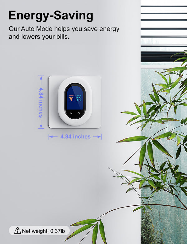 CLEVAST Smart Thermostat for House - Programmable WiFi Thermostats for Home, Digital Thermostat Compatible with Alexa and Google Assistant, DIY Install with C Wire Adapter, White